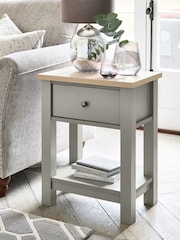 Dove Grey Malvern Oak Effect Side Table - Image 1 of 11