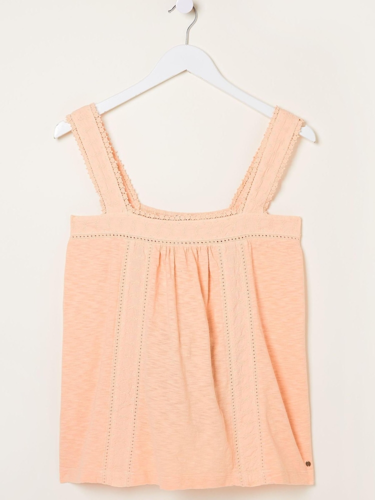 FatFace Orange Embroidered Viv Cami - Image 4 of 4