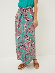 FatFace Green Shona Festival Maxi Skirt - Image 1 of 6