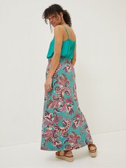 FatFace Green Shona Festival Maxi Skirt - Image 2 of 6