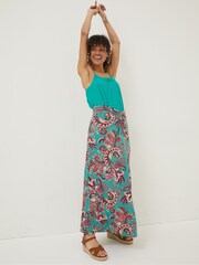 FatFace Green Shona Festival Maxi Skirt - Image 3 of 6