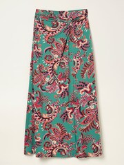 FatFace Green Shona Festival Maxi Skirt - Image 6 of 6