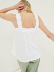 FatFace White Embroidered Viv Cami - Image 2 of 5