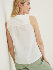 FatFace White Broderie Elianna Cami - Image 2 of 4
