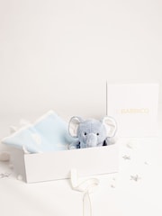 Babbico Blue Elephant Plush 100% Cotton Toy with Blanket 2 Piece Baby Gift Set - Image 2 of 4