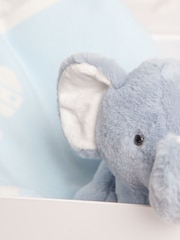 Babbico Blue Elephant Plush 100% Cotton Toy with Blanket 2 Piece Baby Gift Set - Image 4 of 4