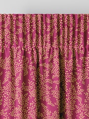 Sara Miller Fuchsia 100% Cotton Little Leaves Made to Measure Curtains - Image 6 of 9
