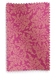 Sara Miller Fuchsia 100% Cotton Little Leaves Made to Measure Curtains - Image 9 of 9