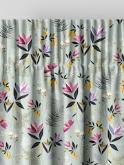 Sara Miller Duck Egg 100% Cotton Orchard Floral Made to Measure Curtains - Image 6 of 9