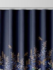 Sara Miller Navy 100% Cotton Wisteria Made to Measure Curtains - Image 8 of 9