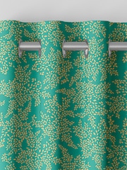 Sara Miller Green Little Leaves Made to Measure Curtains - Image 7 of 9