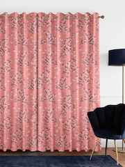 Sara Miller Peach 100% Cotton Butterflies & Trellis Made to Measure Curtains - Image 2 of 9