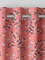 Sara Miller Peach 100% Cotton Butterflies & Trellis Made to Measure Curtains - Image 7 of 9