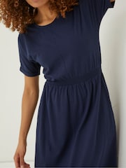 FatFace Blue Navi Jersey Midi Dress - Image 4 of 6