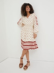 FatFace Natural Devin Bandana Dress - Image 1 of 6