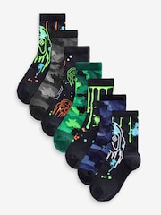 Multi Gamer Cotton Rich Socks 7 Pack - Image 1 of 8