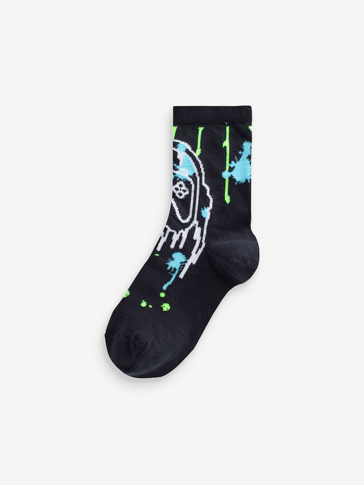 Multi Gamer Cotton Rich Socks 7 Pack - Image 2 of 8
