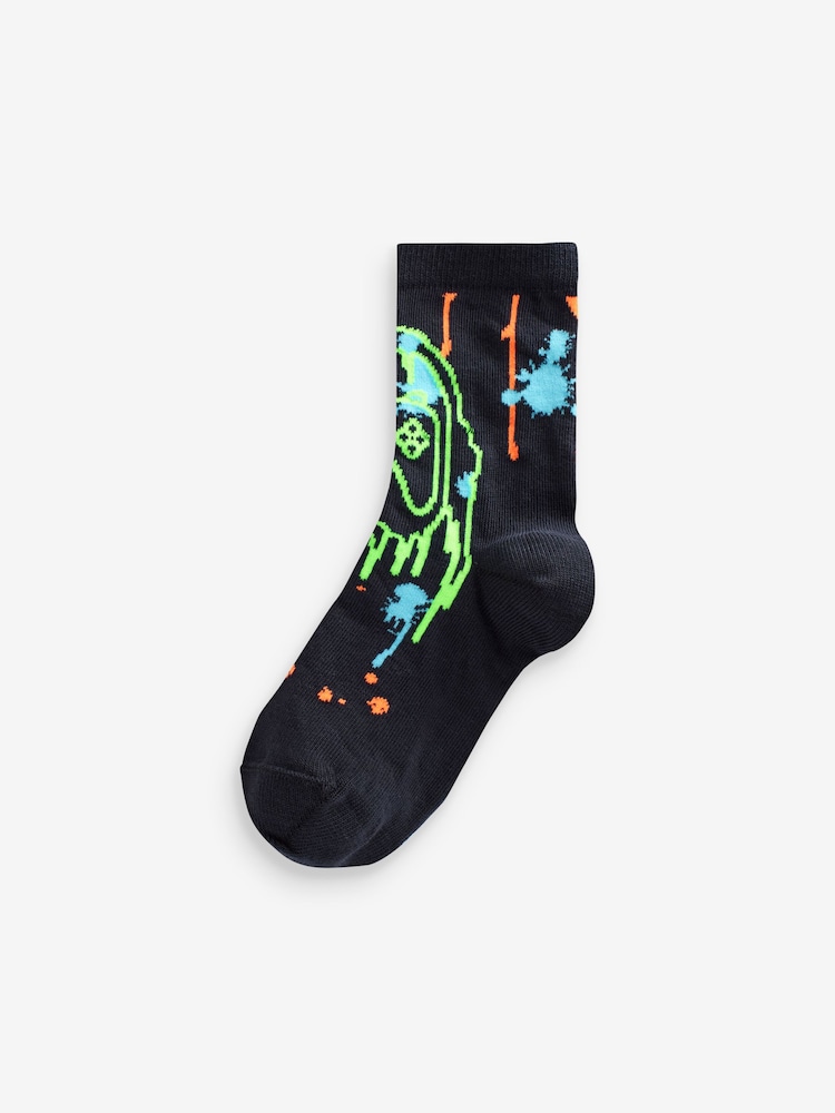 Multi Gamer Cotton Rich Socks 7 Pack - Image 8 of 8