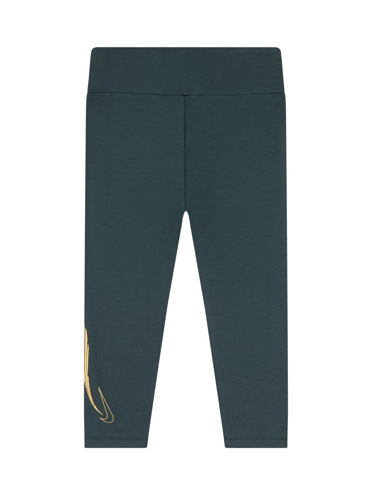 Nike Green/Gold Little Kids Shine Leggings - Image 1 of 3