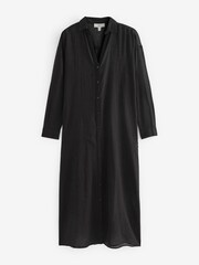 Black Maxi Beach Shirt Cover Up - Image 6 of 7