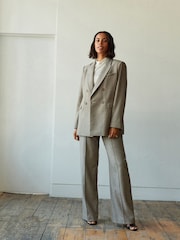 White Long Sleeve High Neck Semi-Sheer Top - Image 2 of 6