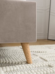 Natural Pebble Opulent Velvet Matson Upholstered Bed Frame - Image 3 of 7