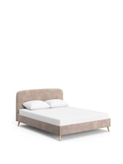 Natural Pebble Opulent Velvet Matson Upholstered Bed Frame - Image 5 of 7