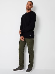 Threadbare Khaki Cotton Cargo Pocket Trousers With Stretch - Image 3 of 4