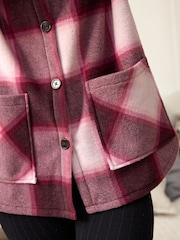 Pink Check Fleece Shacket - Image 5 of 7