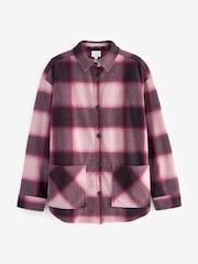 Pink Check Fleece Shacket - Image 6 of 7