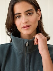Dark Green Half Zip Fleece Top - Image 5 of 9