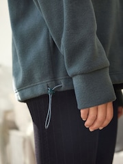 Dark Green Half Zip Fleece Top - Image 7 of 9