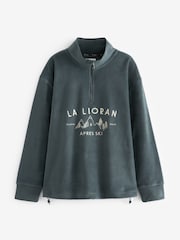 Dark Green Half Zip Fleece Top - Image 8 of 9
