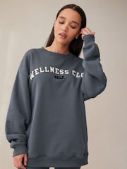 self. Navy Blue Wellness Club Sweatshirt - Image 1 of 8