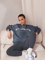self. Navy Blue Wellness Club Sweatshirt - Image 4 of 8