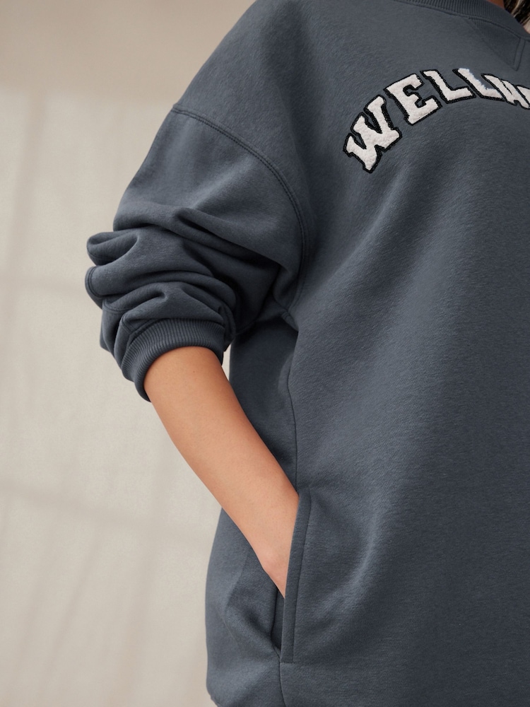 self. Navy Blue Wellness Club Sweatshirt - Image 7 of 8