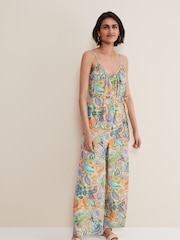 Phase Eight Natural Lou Printed Paisley Boilersuit - Image 3 of 6