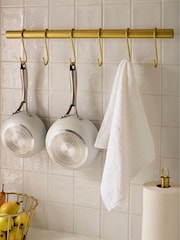Gold Valencia Kitchen Rail Bar with Hooks - Image 1 of 6