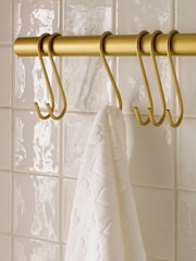 Gold Valencia Kitchen Rail Bar with Hooks - Image 2 of 6