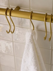 Gold Valencia Kitchen Rail Bar with Hooks - Image 3 of 6