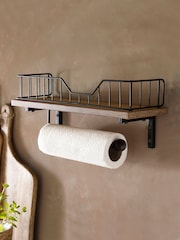 Black Bronx Shelf and Kitchen Roll Holder - Image 2 of 4