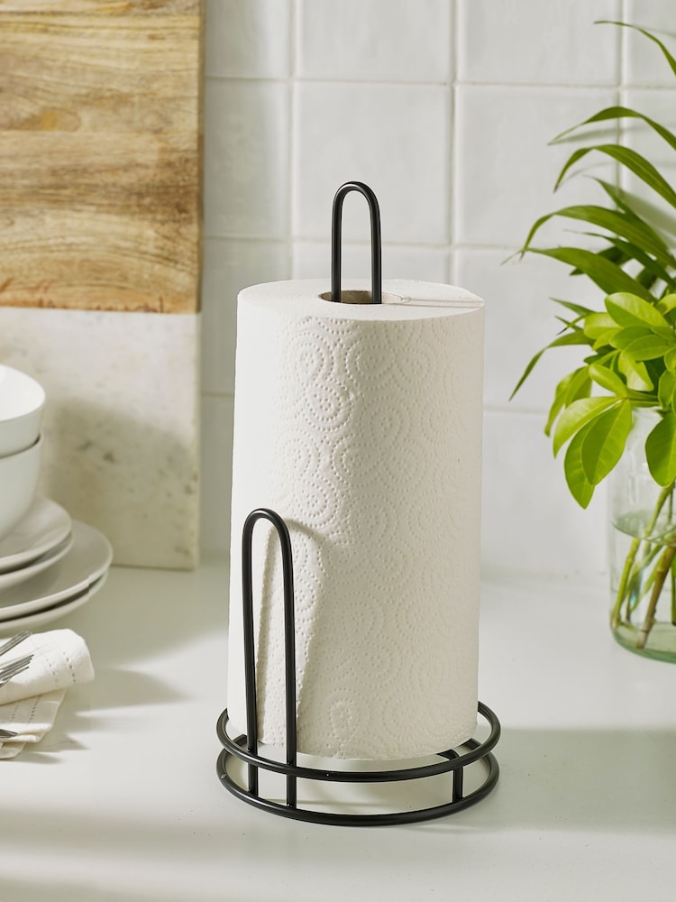 Black Bronx Wire Kitchen Roll Holder - Image 1 of 3