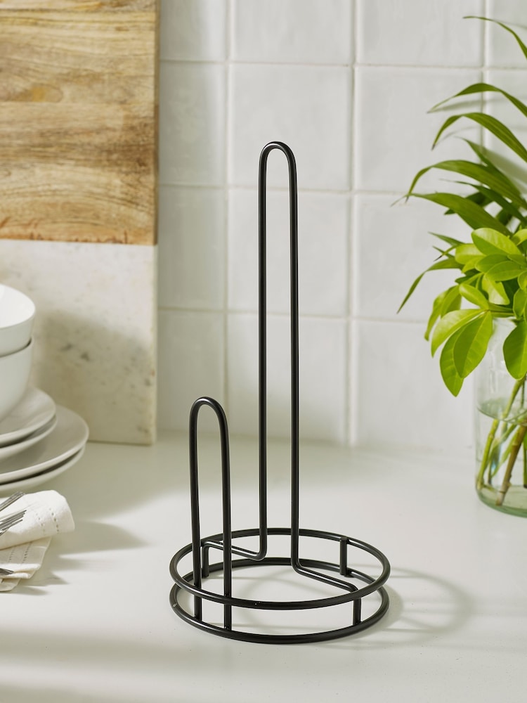 Black Bronx Wire Kitchen Roll Holder - Image 2 of 3