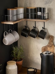 Wood Bronx Corner Shelf with Hooks - Image 1 of 4