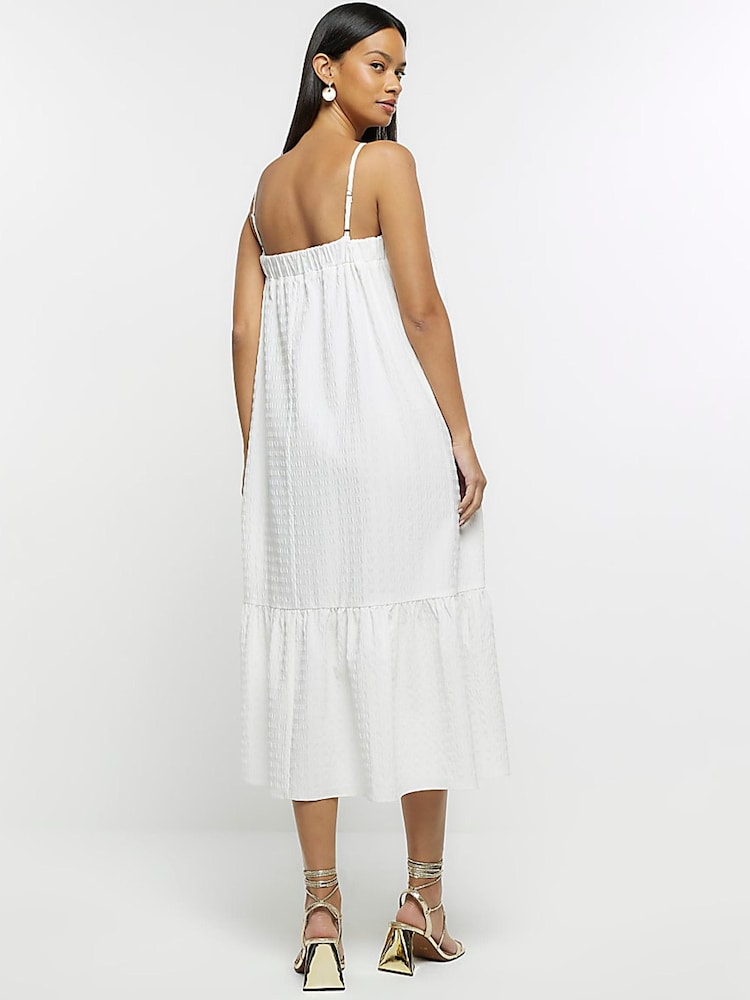 River Island Maxi Smock White Dress - Image 2 of 5