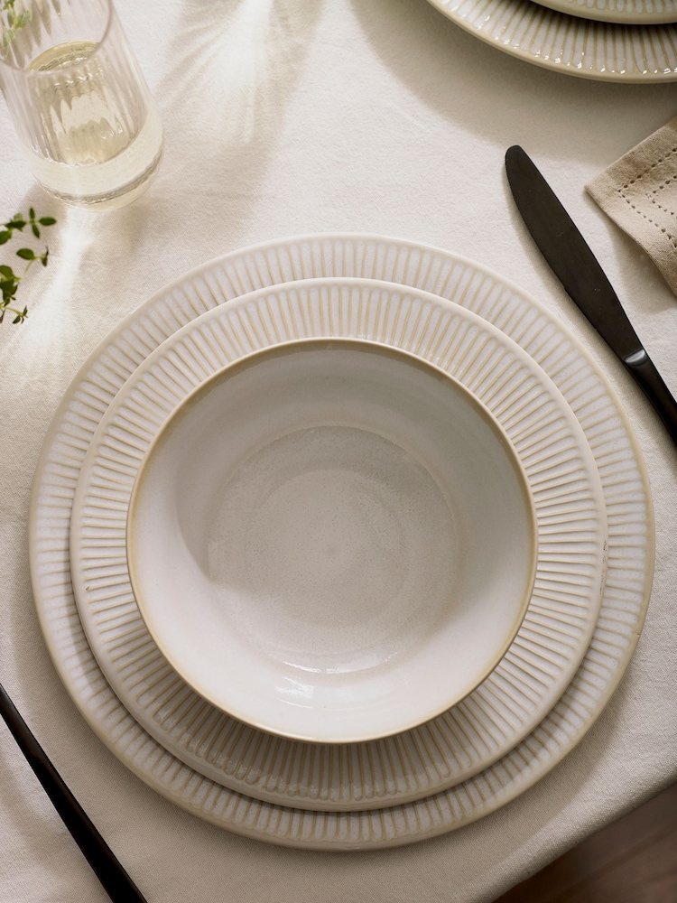 12 Piece Natural Mya Dinner Set - Image 2 of 7