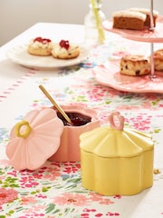Set of 2 Pink/Yellow Flower Nibble Bowls - Image 1 of 4