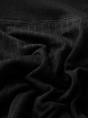 Black Rib Fleece Leggings - Image 7 of 7