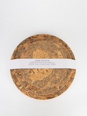 Liga Natural Cork Round Trivet Set - Image 2 of 4
