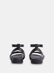 Whistles Black Asymmetric Strappy Gaia Sandals - Image 2 of 4